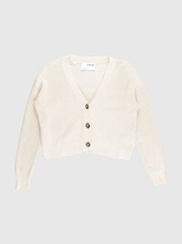 KNIT CARDIGAN, Tannin, highres