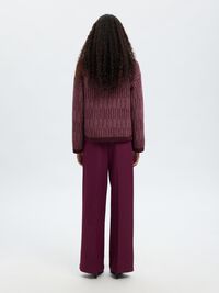 WOOL BLEND KNITTED CARDIGAN, Fig, highres