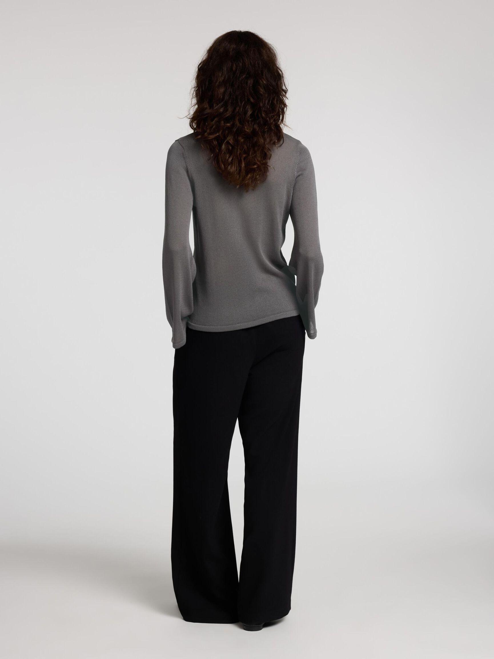 VISCOSE BLEND KNITTED TOP, Volcanic Ash, highres