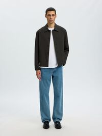 TAILORED OVERSHIRT, Peat, highres