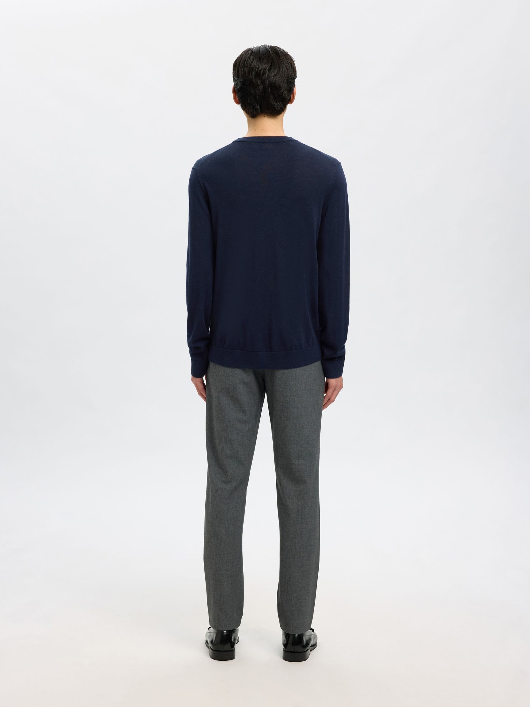 100 % LAINE MÉRINOS PULLOVER, Navy Blazer, highres