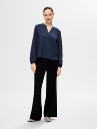 MEZCLA DE VISCOSA BLUSA, Dark Sapphire, highres