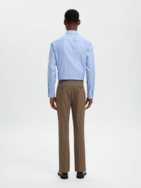 WOVEN WOOL BLEND TROUSERS, Kelp, highres