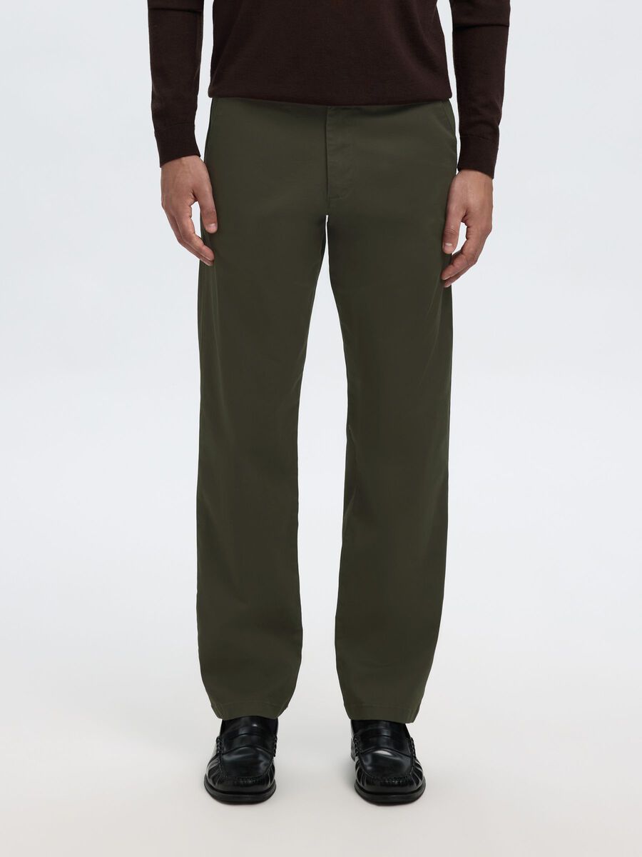 Product tile image - 196 STRAIGHT FLEX CHINOS, Forest Night | 16087665_ForestNight