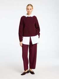 WOLLGEMISCH U-BOOT-AUSSCHNITT PULLOVER, Zinfandel, highres
