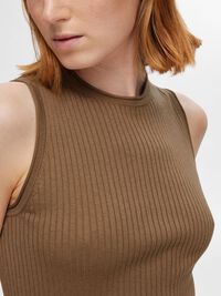 SANS MANCHES TOP EN MAILLE, Coca Mocha, highres