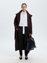 PANTALONI STRETTI IN FONDO, Black, highres