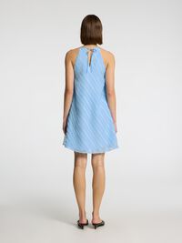 VESTITO CON SCOLLO ALL'AMERICANA, Cerulean, highres