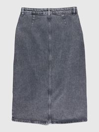 DENIM MIDINEDERDEL, Dark Grey Denim, highres
