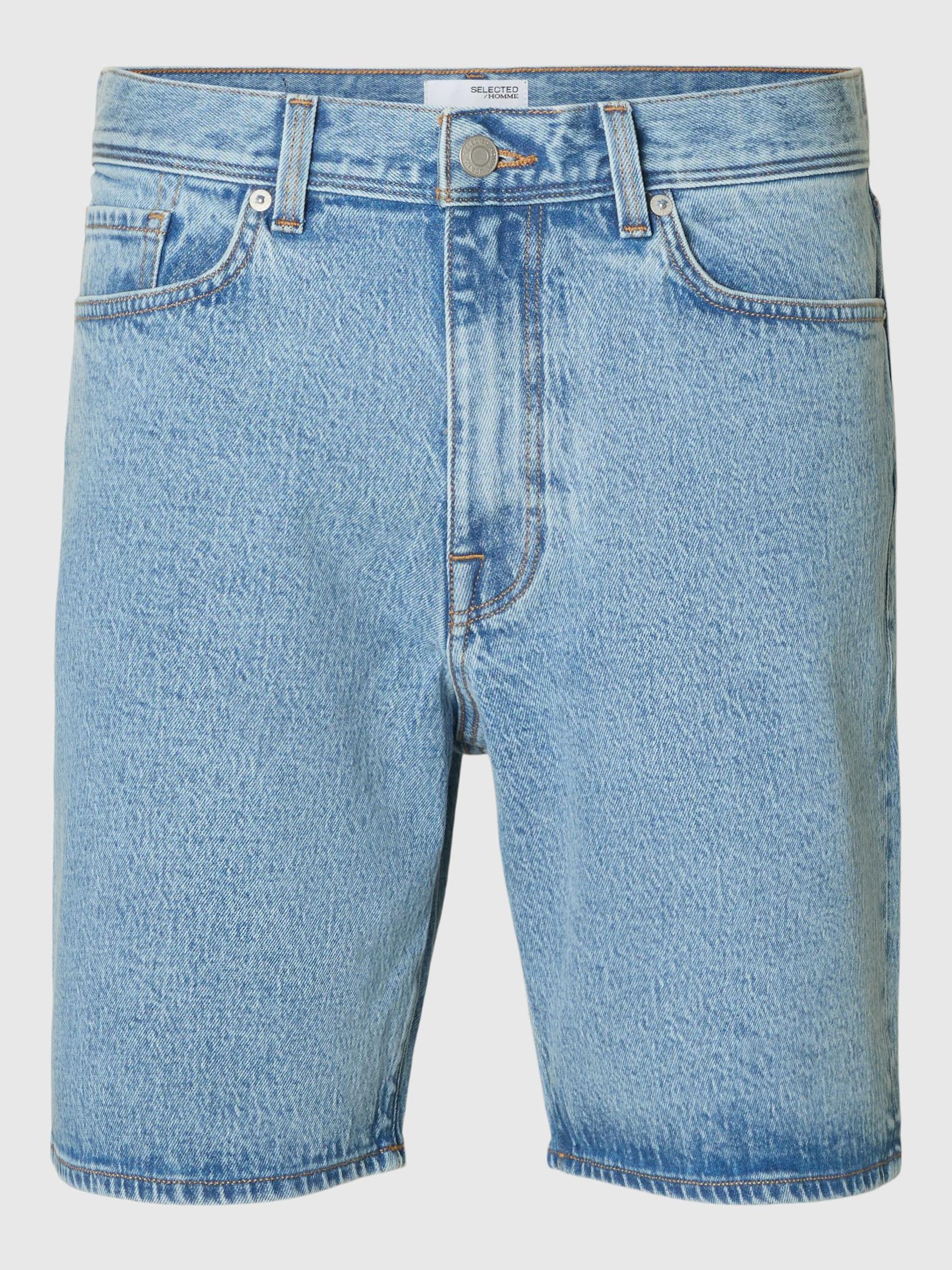 LIGHT WASH DENIM SHORTS, Light Blue Denim, highres