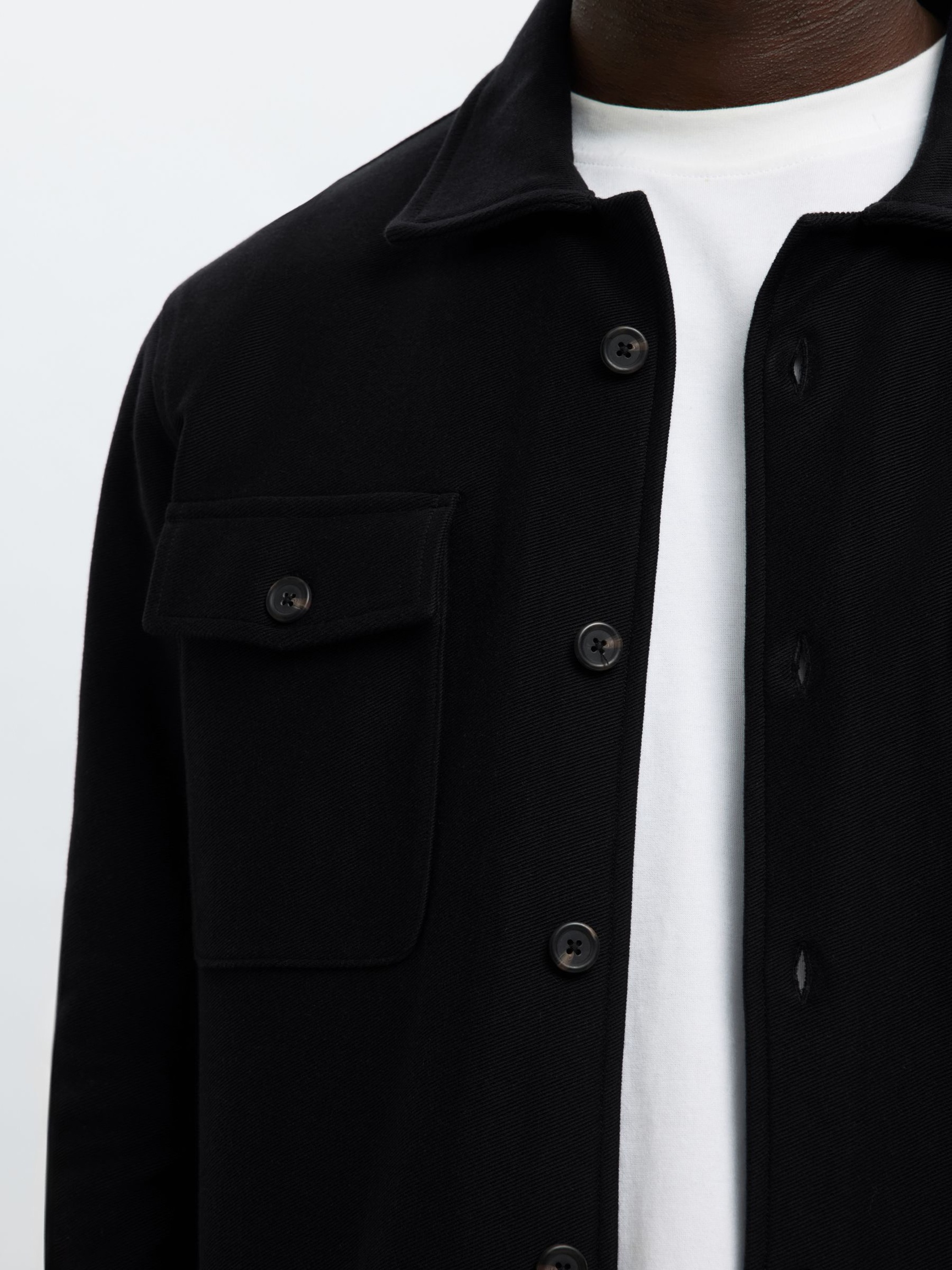 REGULAR FIT OVERSHIRT, Black, highres