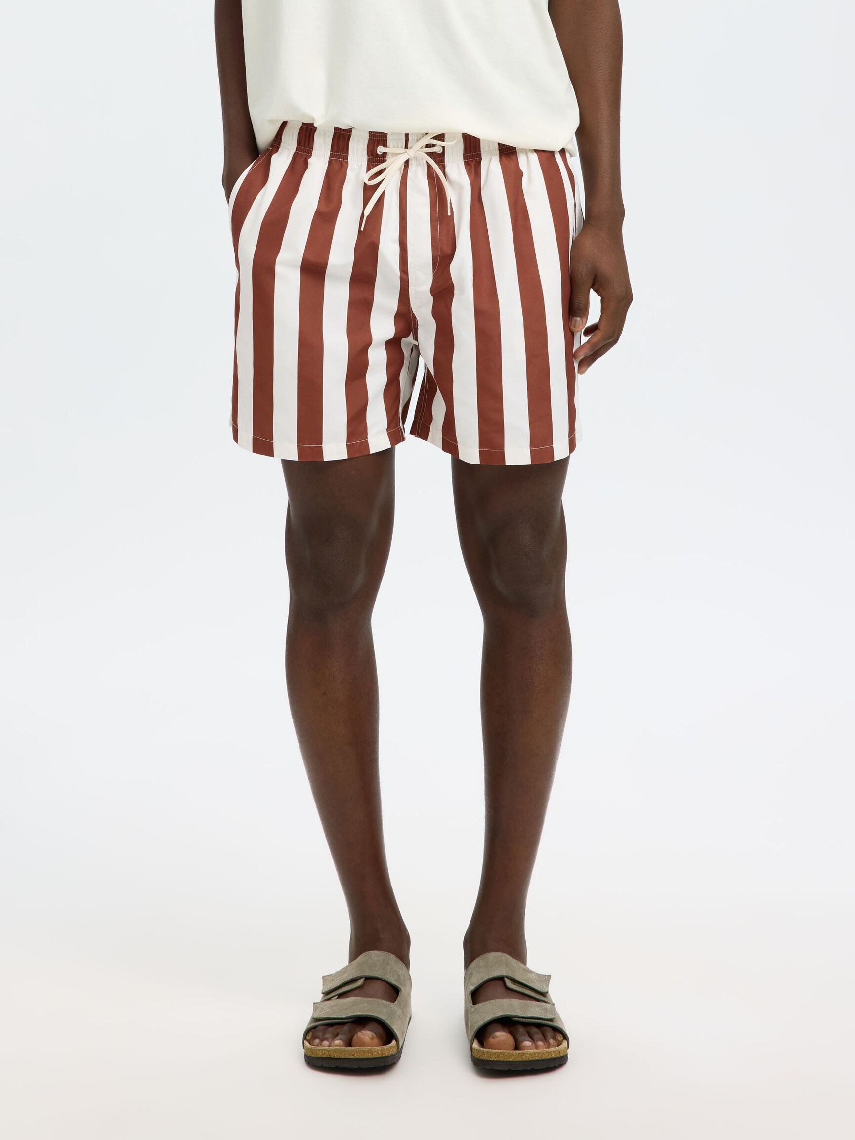 PRINTED SWIM SHORTS, Burnt Henna, highres