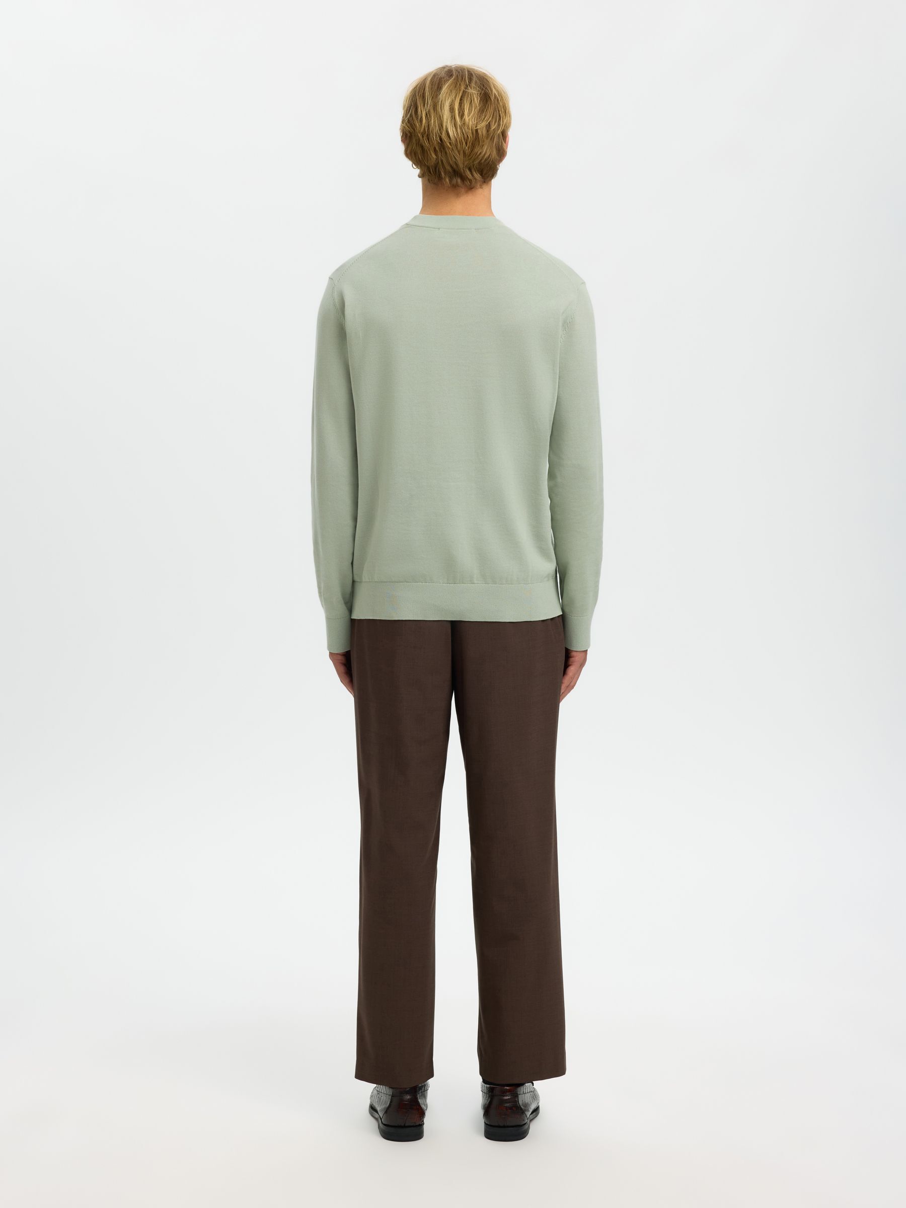 BAUMWOLL PULLOVER, Aqua Gray, highres