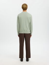 BAUMWOLL PULLOVER, Aqua Gray, highres