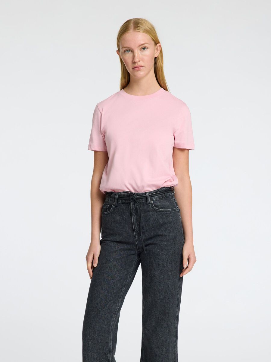 Selected KLASSISCHES T-SHIRT, Bleached Mauve, highres - 16089123_BleachedMauve_003.jpg