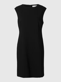 TAILORED SLEEVELESS DRESS, Black, highres