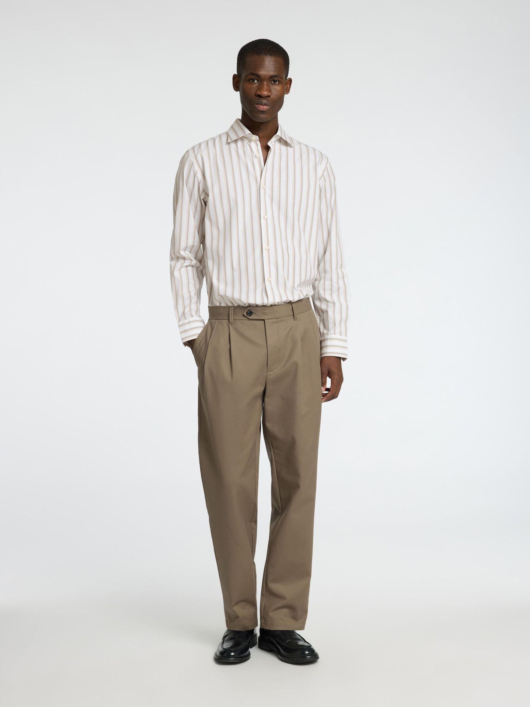 RANDIG SLIM FIT-SKJORTA, Bright White, highres