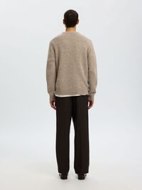WOOL BLEND RELAXED FIT JUMPER, Oatmeal, highres