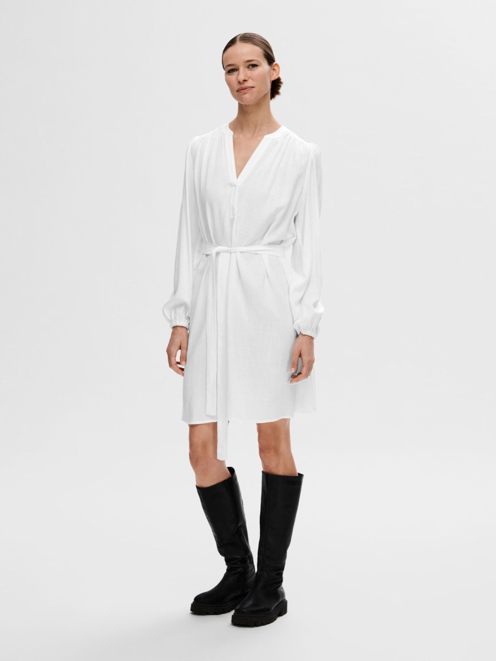 VISCOSEMIX MINI JURK, Snow White, highres