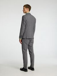 SLIM FIT SINGLE-BREASTED BLAZER, Grey, highres