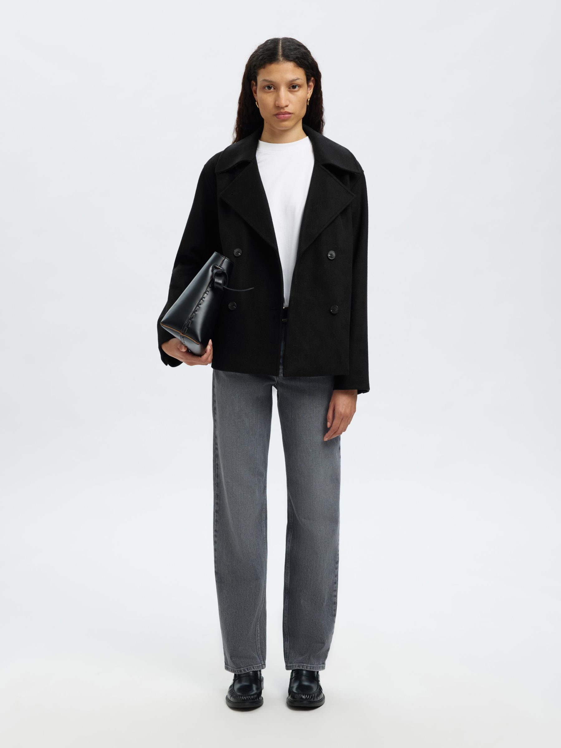 ULDBLANDING JAKKE, Black, highres