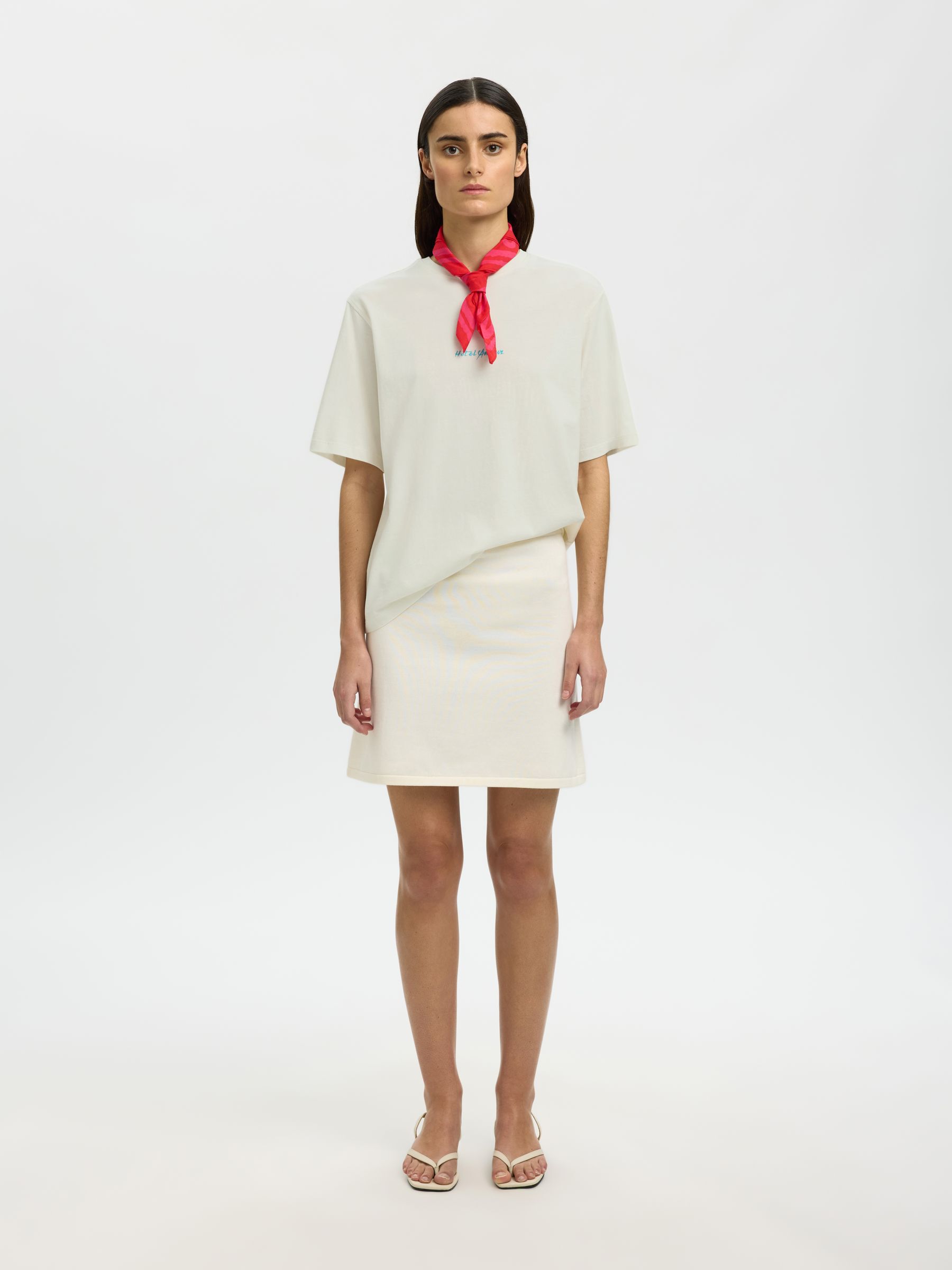 REGULAR FIT PRINT T-SHIRT, Egret, highres