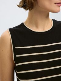 LINNENMIX MAXI JURK, Black, highres