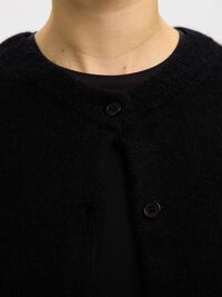 ULDBLANDING STRIKKET CARDIGAN, Black, highres