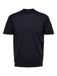 GEBREIDE TOP MET KORTE MOUWEN, Sky Captain, highres