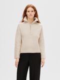 Selected HALF-ZIP WOOL BLEND PULLOVER, Birch, highres - 16095364_Birch_003.jpg