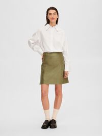 MINI LEREN ROK, Dusky Green, highres