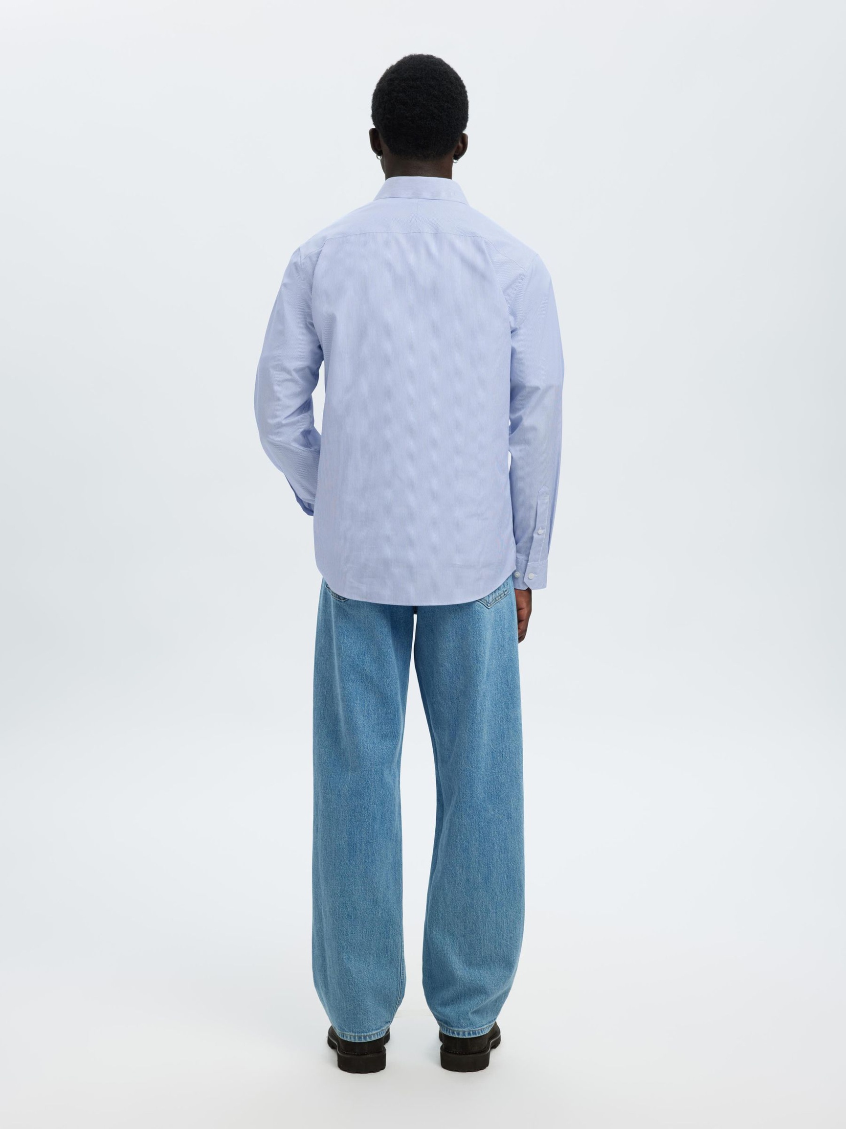 KATOENEN SLIM FIT OVERHEMD, Bright White, highres