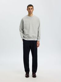 RELAXED FIT SWEATSHIRT, Light Grey Melange, highres