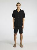 Selected STRIPED COTTON SHORTS, Black, highres - 16091289_Black_005.jpg