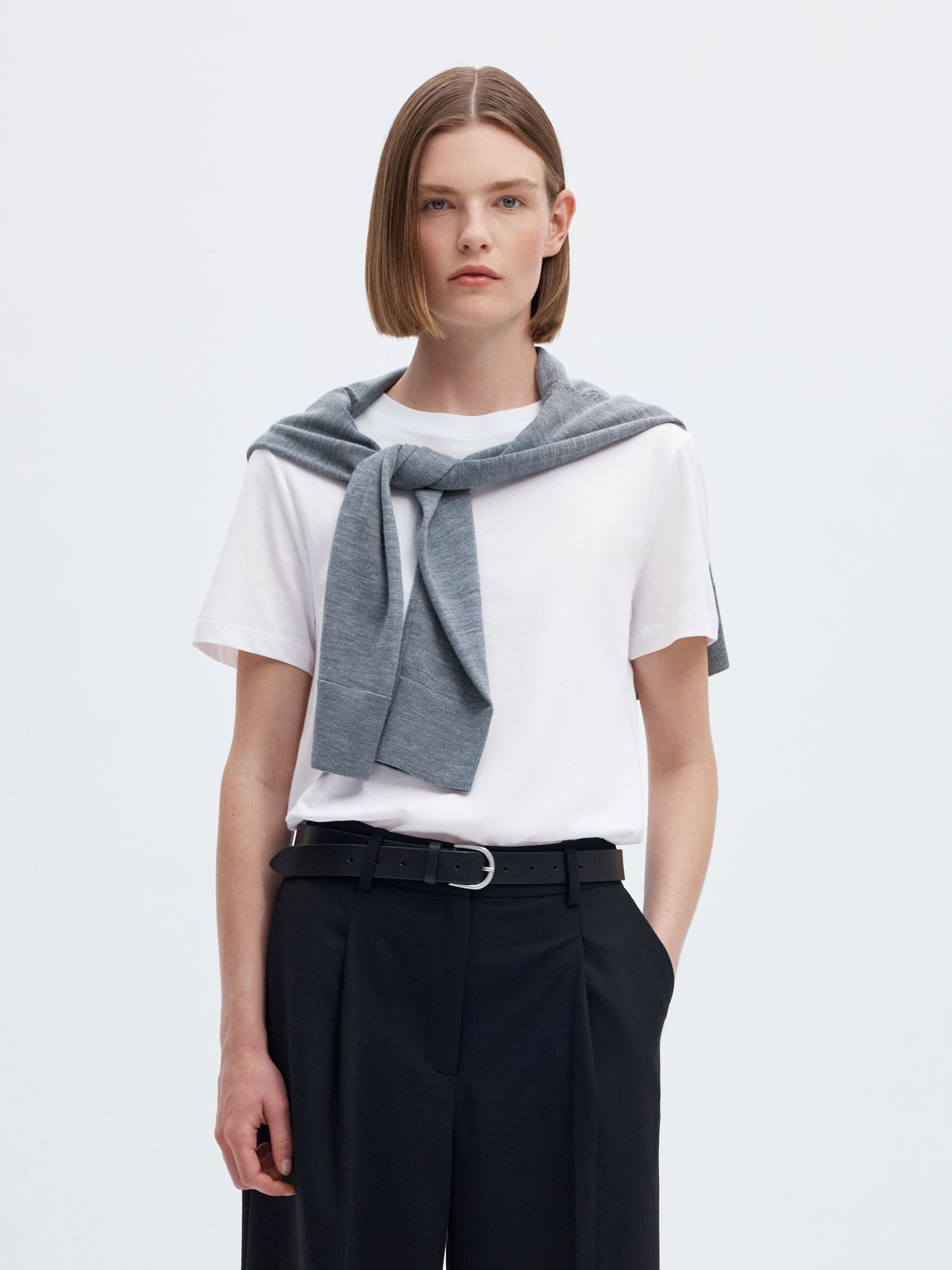 KLASSISK T-SKJORTE, Bright White, highres