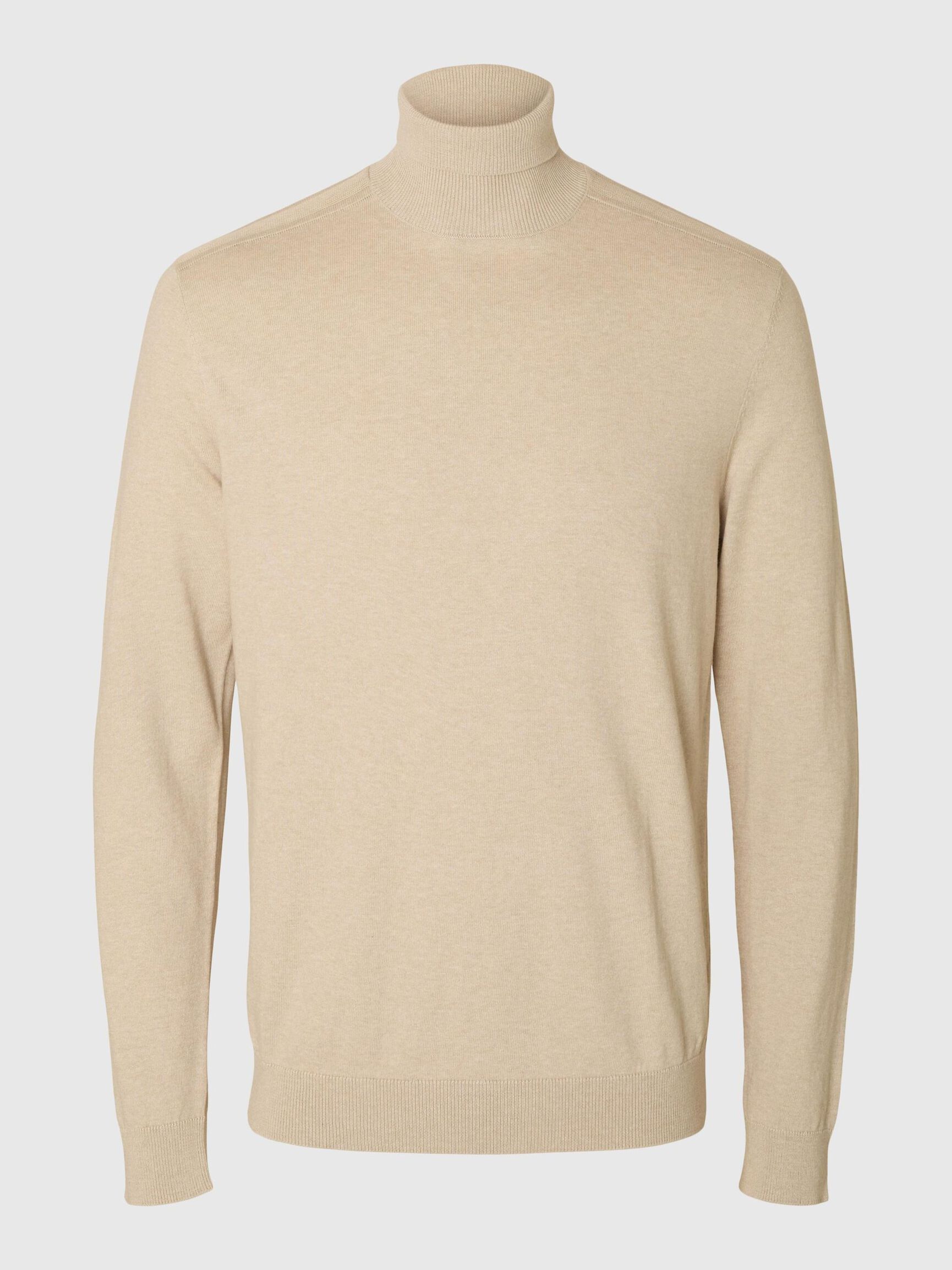 MANCHES LONGUES ET COL ROULÉ PULLOVER, Oatmeal, highres