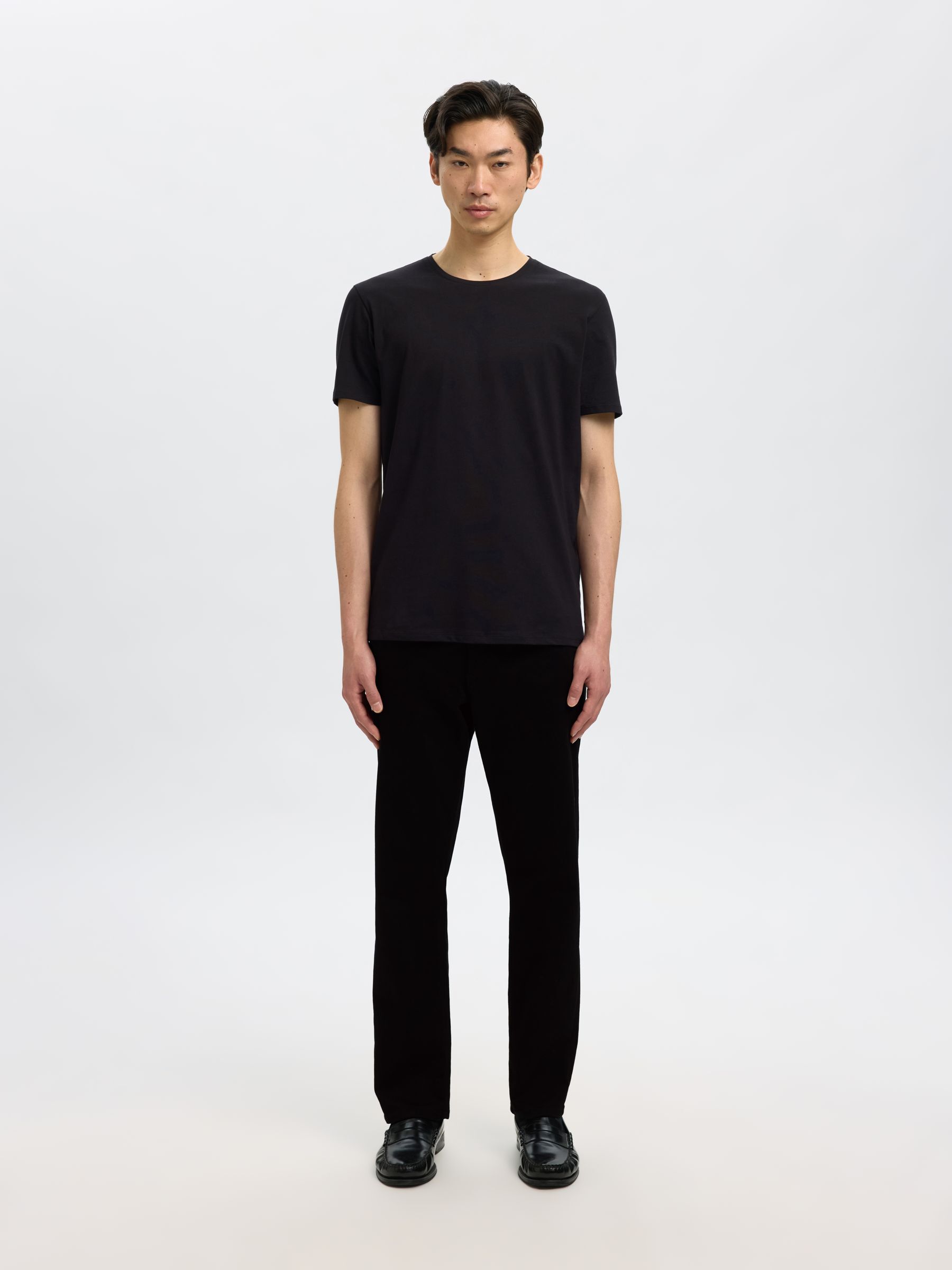 196 STRAIGHT FIT JEANS, Black Denim, highres