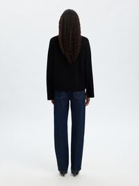 VISKOSEBLANDING STRIKTRØJE, Black, highres