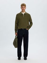 HALF ZIP PULLOVER, Kalamata, highres