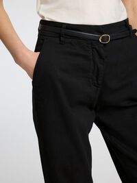 CROPPED TAPERED HOSE, Black, highres