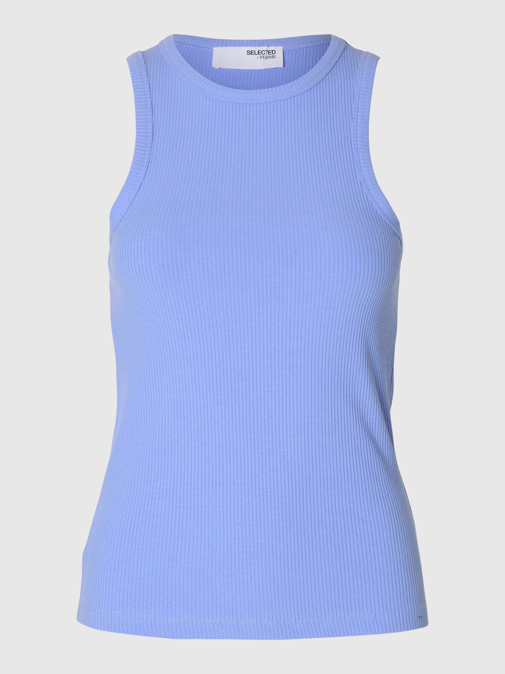 TEJIDO ACANALADO CAMISETA DE TIRANTES, Cornflower Blue, highres