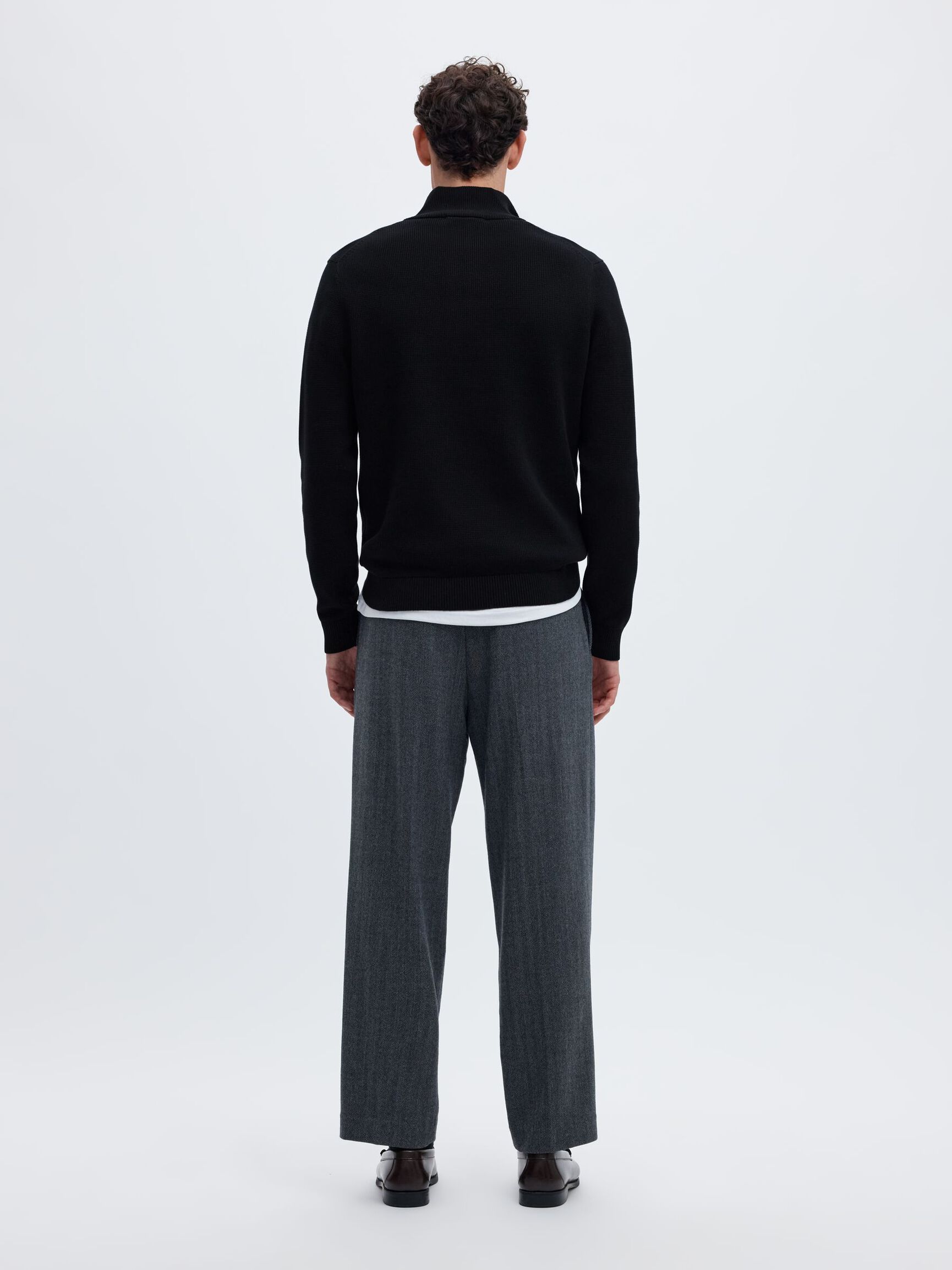 HALF-ZIP JUMPER, Anthracite, highres