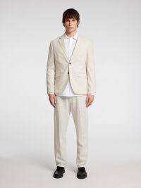 REGULAR FIT SINGLE-BREASTED BLAZER, Oatmeal, highres