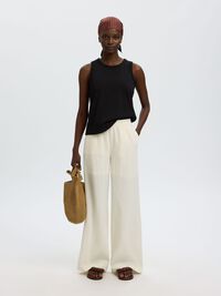 100% COTTON TANK TOP, Black, highres