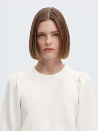 PUFFÄRMEL SWEATSHIRT, Snow White, highres