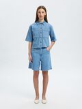 Selected DENIM SHORT SLEEVED SHIRT, Light Blue Denim, highres - 16097728_LightBlueDenim_005.jpg