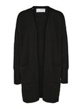 Selected LONG KNITTED CARDIGAN, Black, highres - 16085216_Black_001.jpg