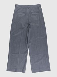 WOOL BLEND SUIT TROUSERS, Steel Gray, highres