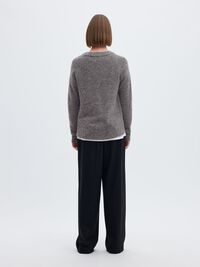 WOOL BLEND JUMPER, Medium Grey Melange, highres