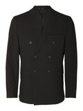 Selected VISCOSE BLEND SLIM FIT DOUBLE-BREASTED BLAZER, Black, highres - 16090469_Black_001.jpg